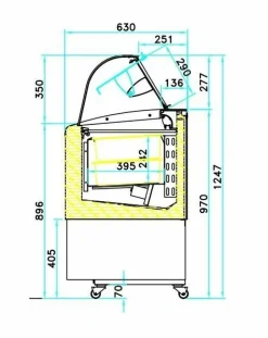 ISA Speiseeisvitrine Fiji 6 1214 mm
