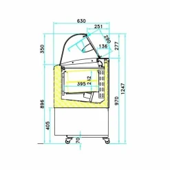 ISA Speiseeisvitrine Fiji 4 824 mm