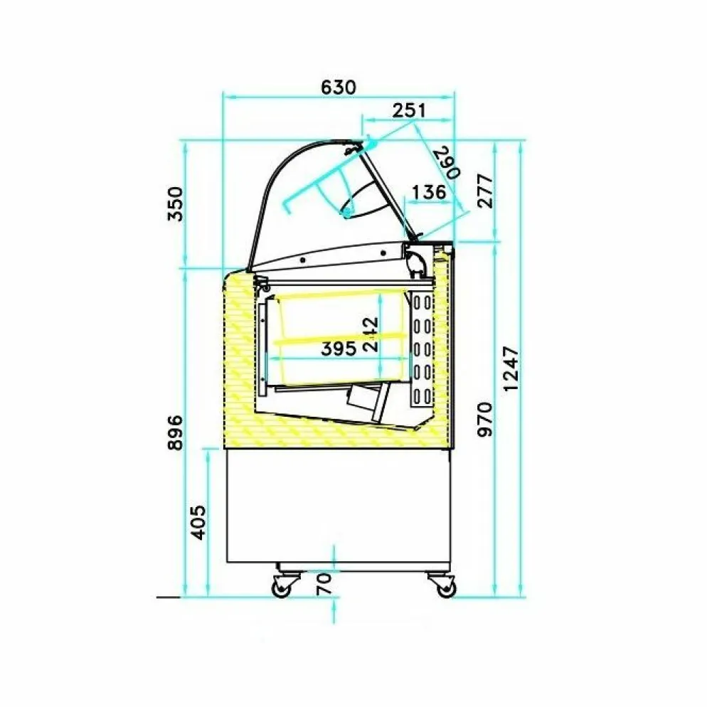 ISA Speiseeisvitrine Fiji 4 824 mm