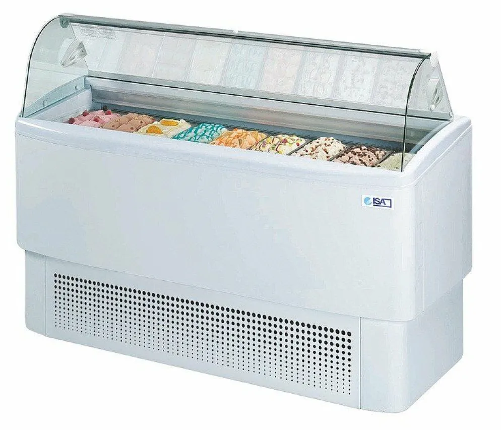 ISA Speiseeisvitrine Fiji 6, Umluftkühlung ohne Unterbaukühlung, Breite 1214mm