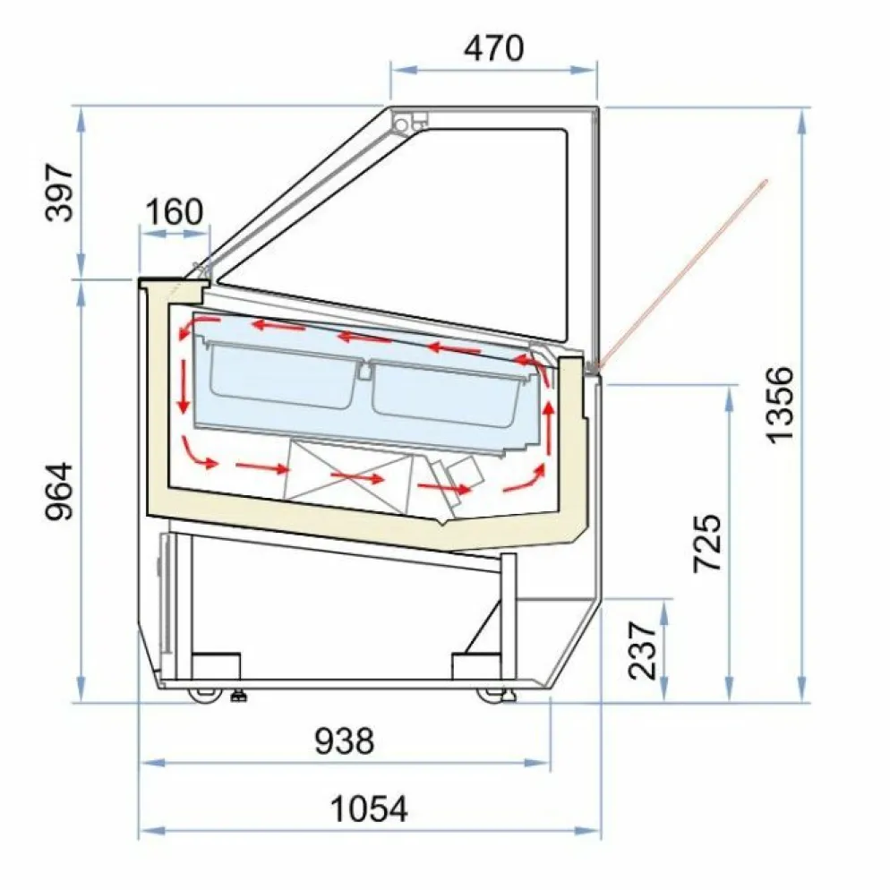 ISA Speiseeisvitrine Millenium 12 1166 mm
