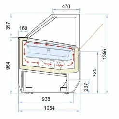 ISA Speiseeisvitrine Millenium 16 1496 mm