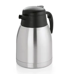 Isolierkanne, 1 Liter, Ø 14 cm, Höhe 18 cm, doppelwandig, Chromnickelstahl
