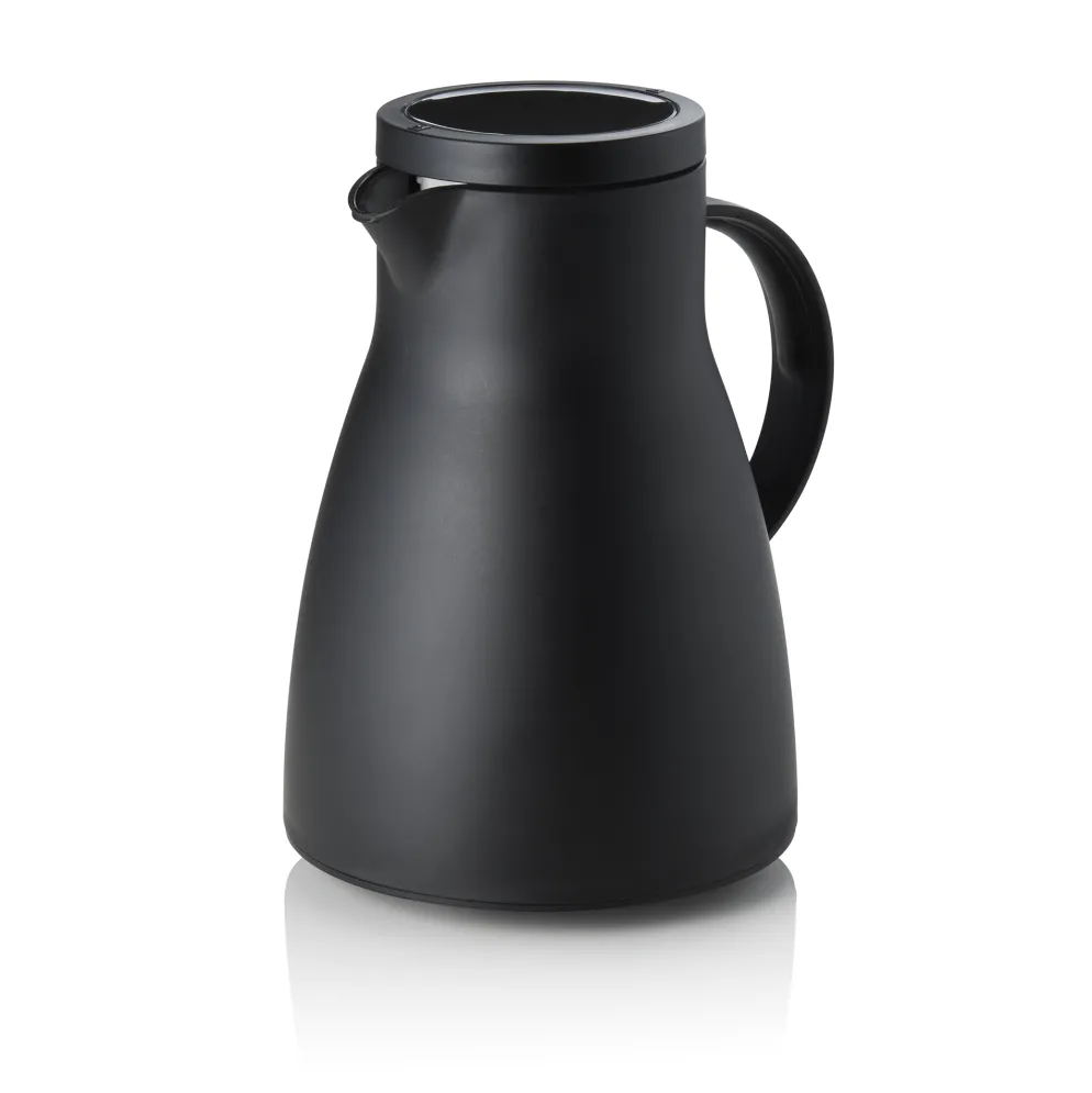 Isolierkanne, 0,8 Liter, Ø 14,5 cm, Höhe 22 cm, schwarz, Polypropylen