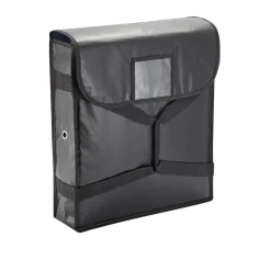 Isoliertasche, für 2 Pizzen, 46 x 46 x 11 cm, schwarz, Kunststoff, Aluminium