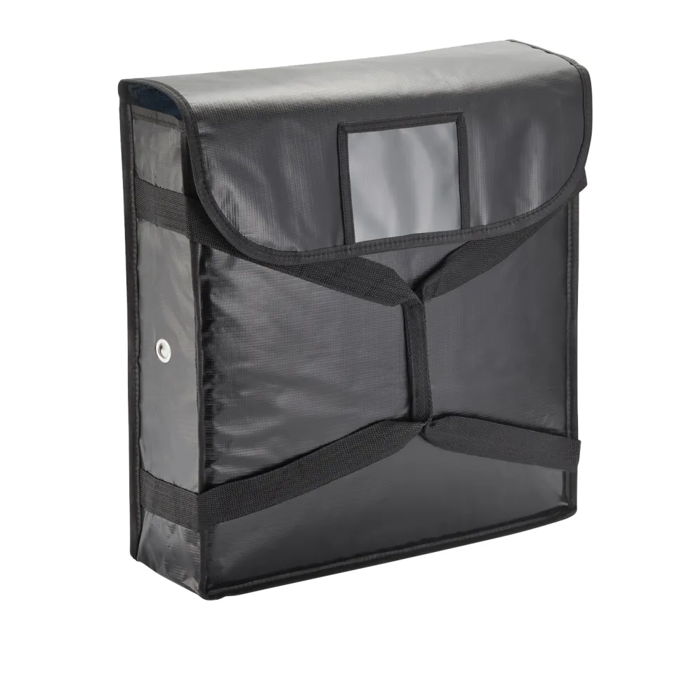Isoliertasche, für 2 Pizzen, 51 x 51 x 11 cm, schwarz, Kunststoff, Aluminium