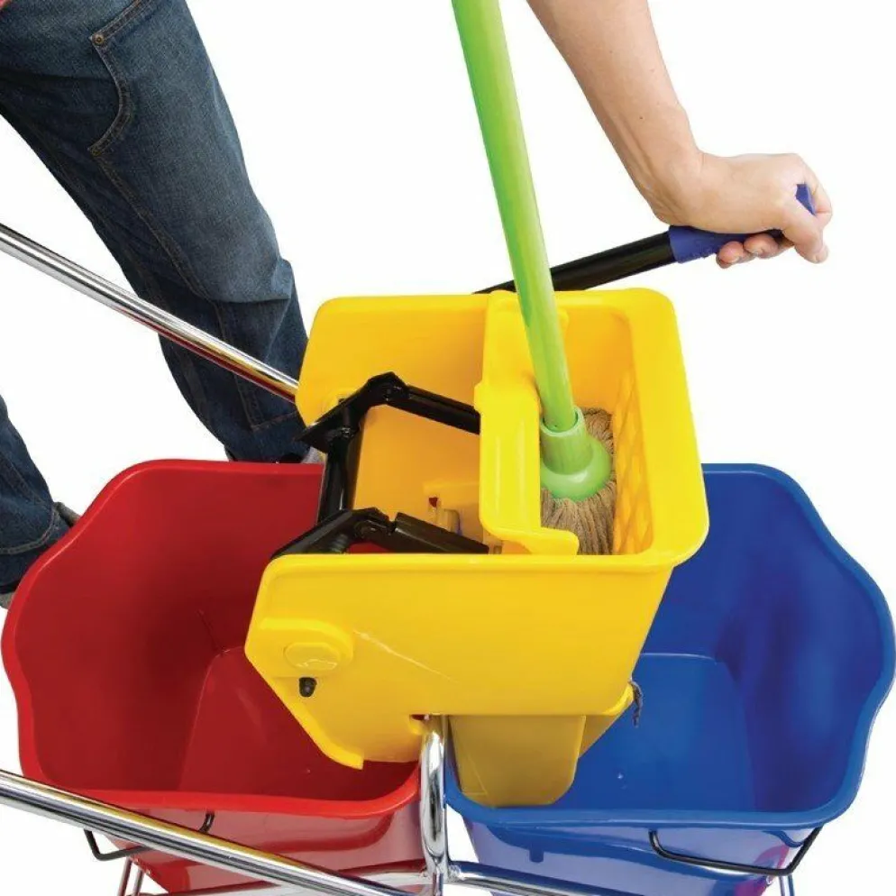 Jantex doppelter Moppeimer mit Mopppresse 2 x 23L