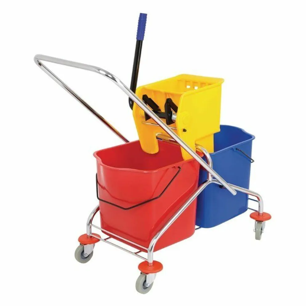 Jantex doppelter Moppeimer mit Mopppresse 2 x 23L