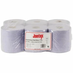 Jantex Handtuchrollen für Innenabrollung blau 1-lagig - 6 Stück