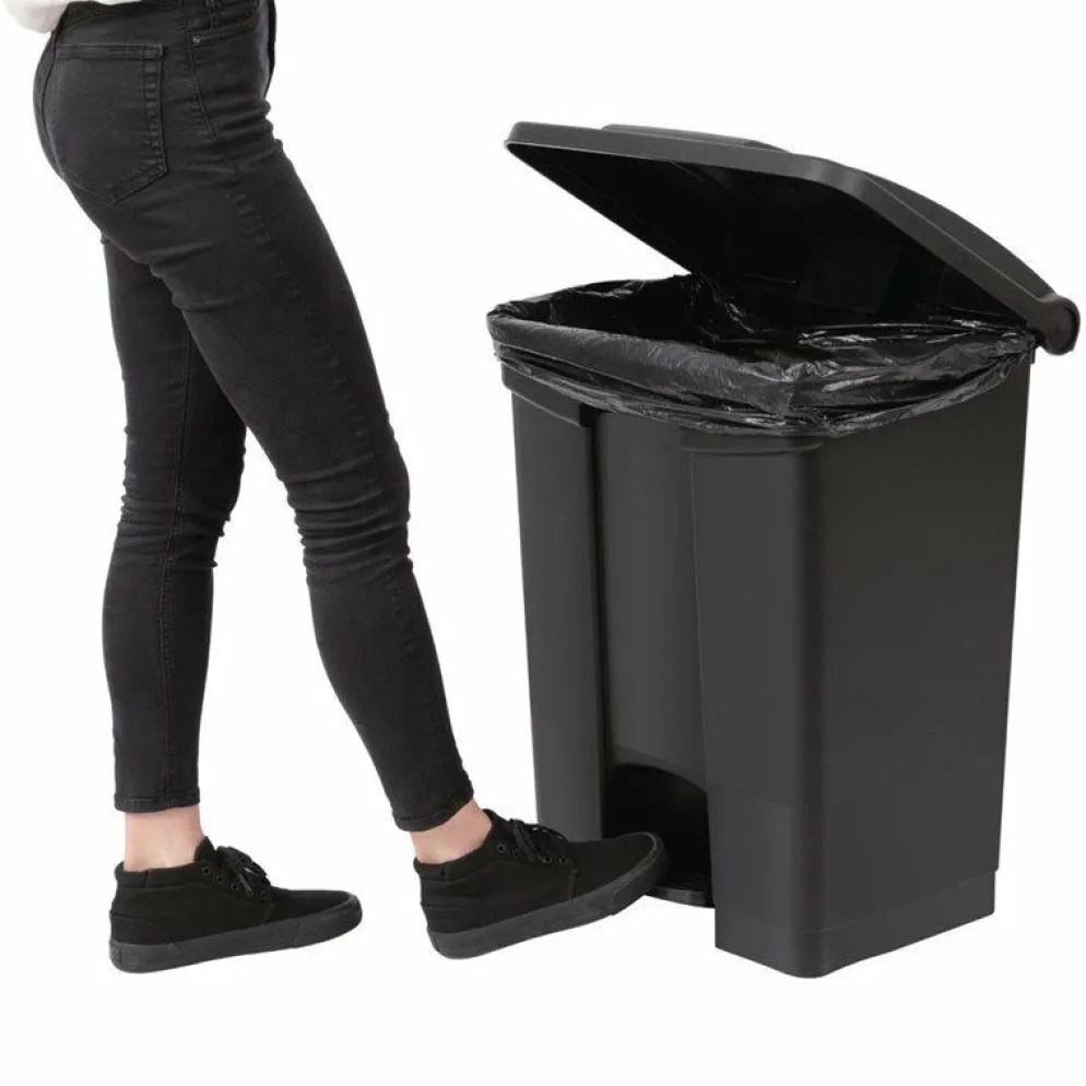 Jantex Küchenpedaleimer schwarz 65L