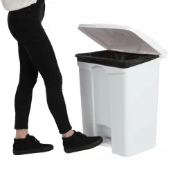 Jantex Küchenpedaleimer weiß 65L