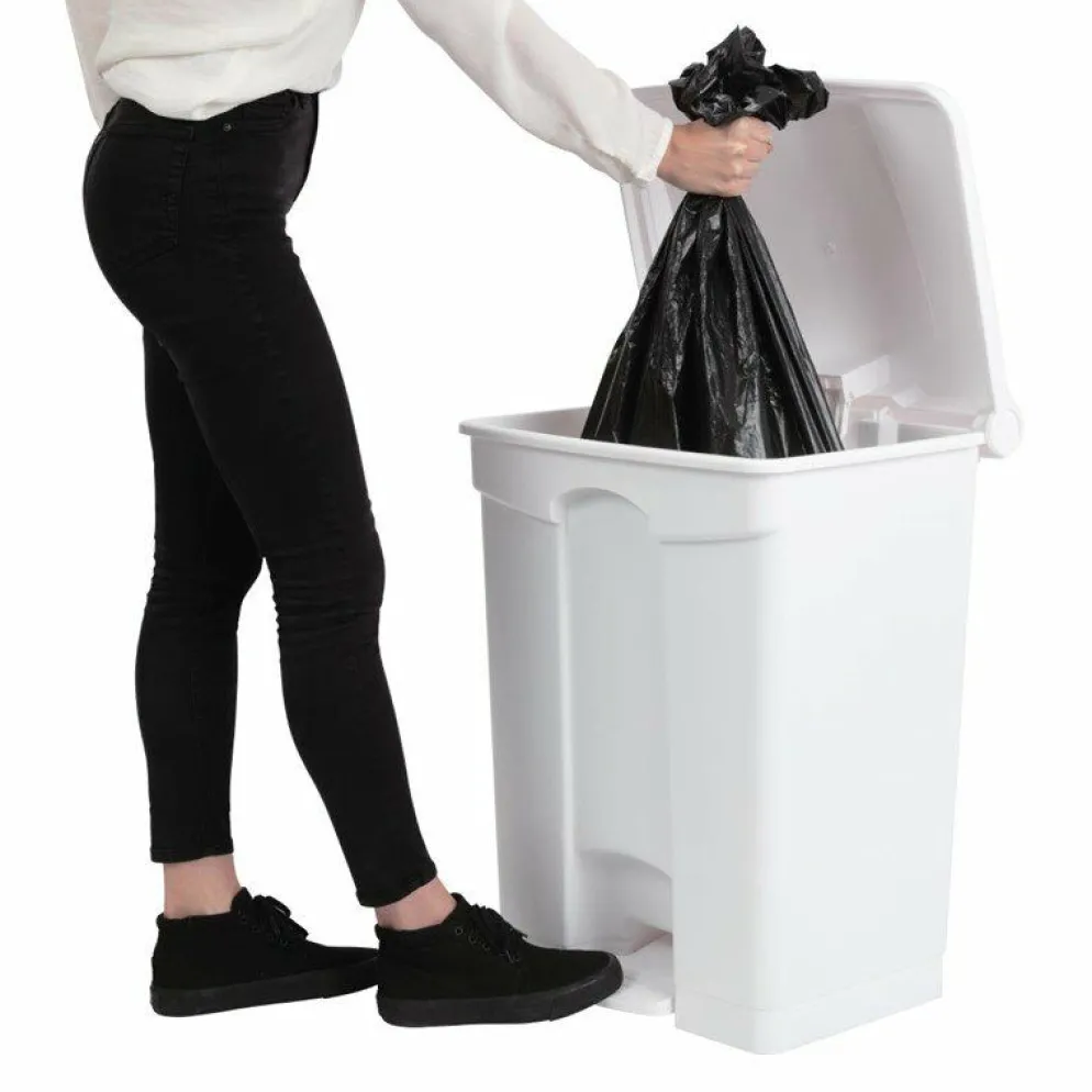 Jantex Küchenpedaleimer weiß 65L