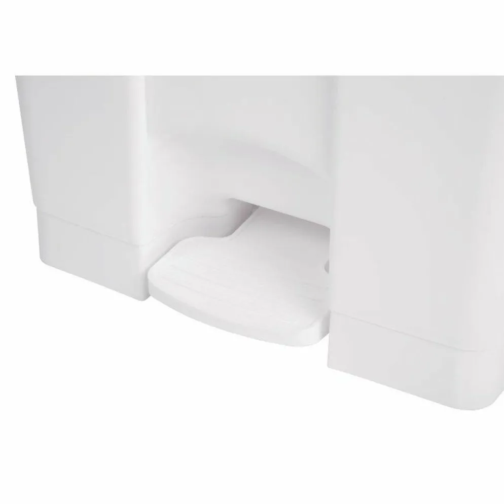 JANTEX Pedal Abfalleimer weiss 87 L