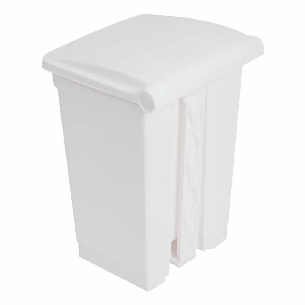 JANTEX Pedal Abfalleimer weiss, 45 L