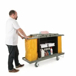Jantex Reinigungswagen mit 2 Säcken, 146x54x99cm