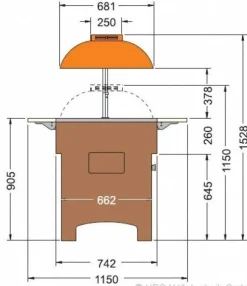 KBS Buffet warm Bain-Marie Proxima 3 M, elektrische Haubenbetätigung