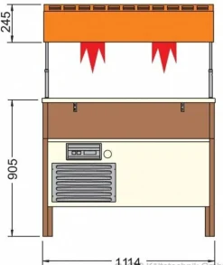 KBS Buffet warm Bain-Marie Proxima 3 M, elektrische Haubenbetätigung