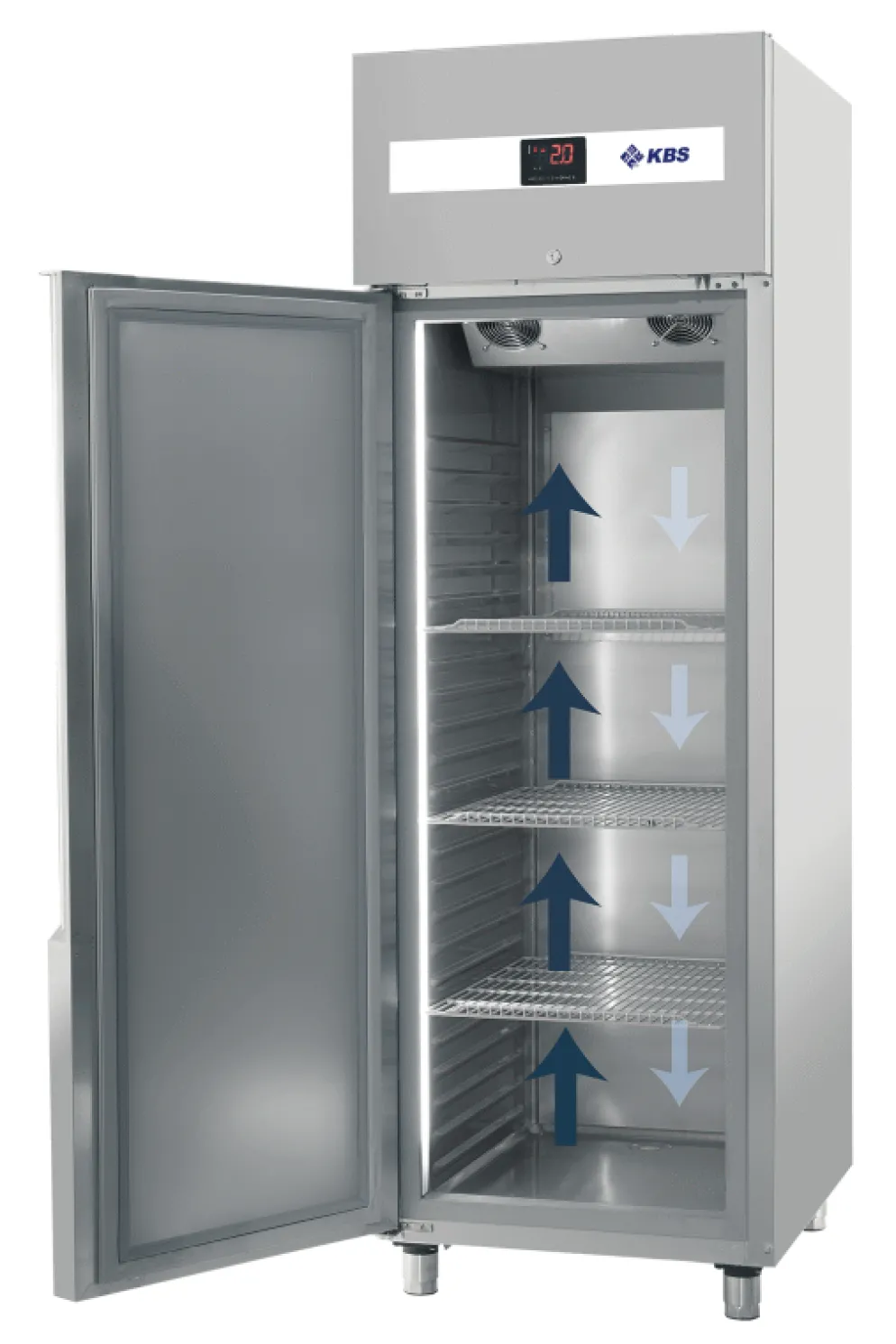 KBS Edelstahlkühlschrank KU 753, 610L, GN2/1