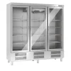 KBS Edelstahl-Tiefkühlschrank mit Glastüren TKU 1900 G