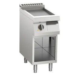 KBS Elektro-Grillplatte, glatt verchromt 7,5kW, 1 Heizzone, offener Unterbau