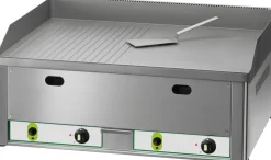 KBS Gas-Grillplatte 8KW 2 Heizzonen 1/2 glatt + 1/2 gerillt