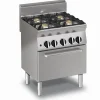 KBS Gas-Herd mit 4 Brennern und Gasofen, 700x650x850mm, 24kW