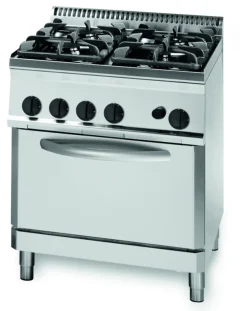 KBS Gas-Herd Ready-Line, 26.5kW 4 Brenner, Gas Backofen, 700x700x850mm
