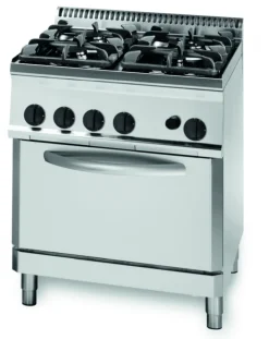 KBS Gas-Herd Ready-Line, 19,5kW 4 Brenner, Elektro Backofen, 700x700x850mm