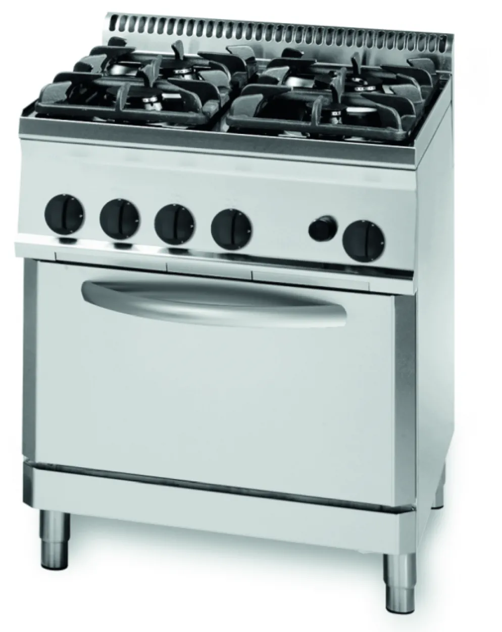 KBS Gas-Herd Ready-Line, 19,5kW 4 Brenner, Elektro Backofen, 700x700x850mm