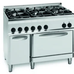KBS Gas-Herd Ready-Line, 37kW, 6 Brenner, Gas Backofen, 1050x700x850mm