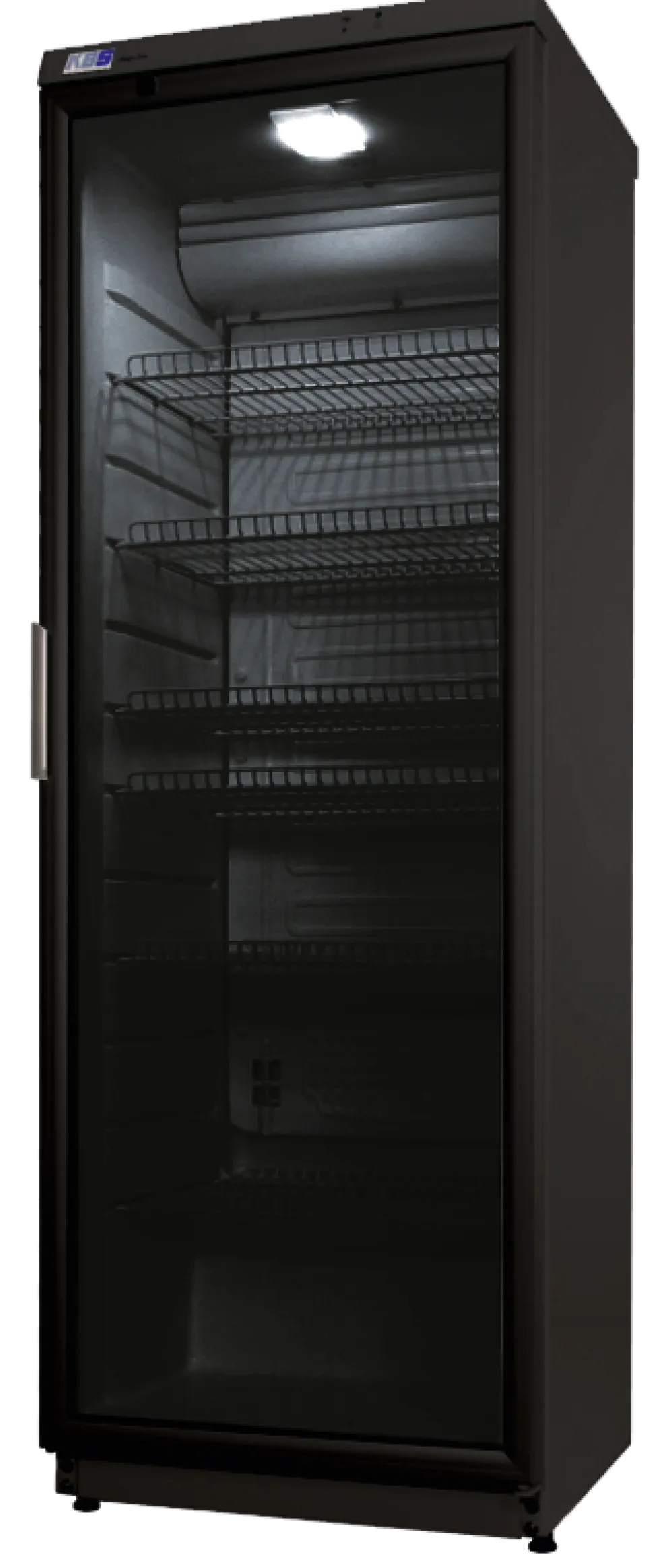 KBS Glastürkühlschrank CD 350 schwarz mit Schloss, 350L