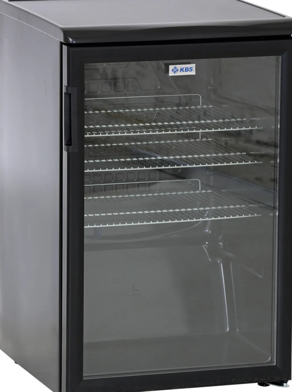 KBS Glastürkühlschrank K 140G schwarz, 130L