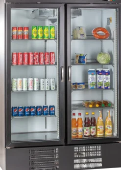 KBS Glastür-Tiefkühlschrank TKU 1200 G, 2 Drehtüren