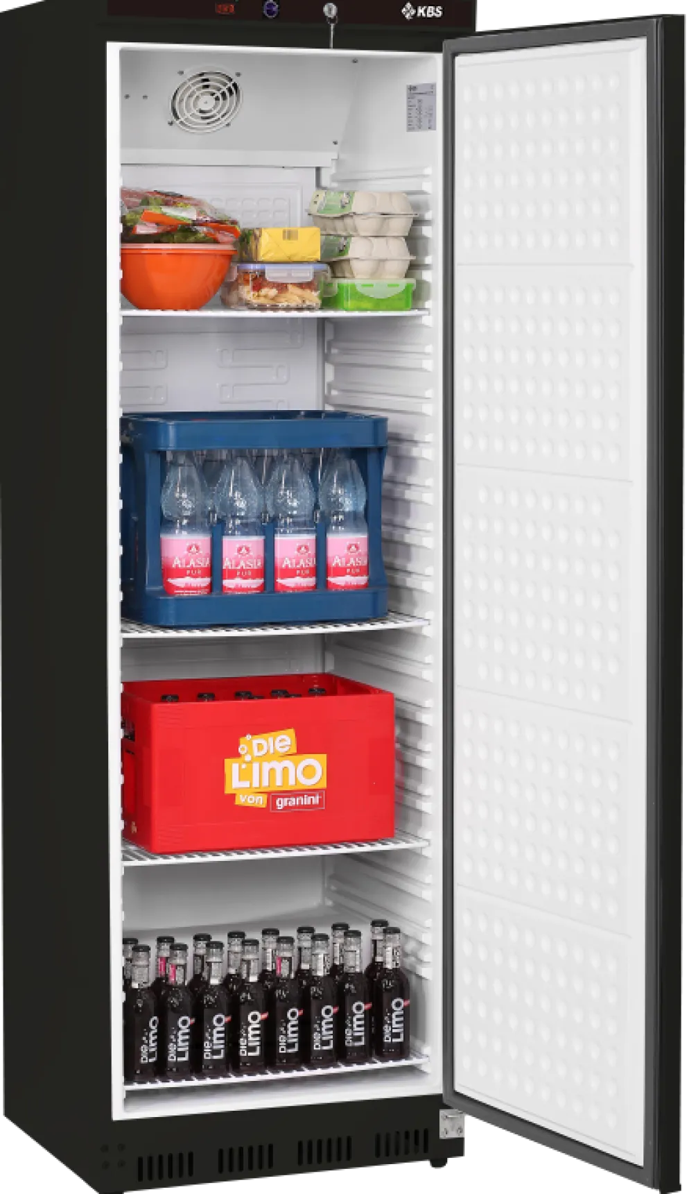 KBS Umluft Gewerbekühlschrank KBS 402 U Black Line, 361L