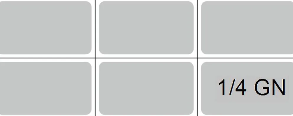 Kühlaufsatz RX 1210 mit CNS Deckel, 1200x395x280 mm, 4x GN 1/3