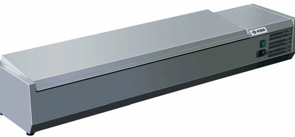 Kühlaufsatz RX 1810 mit CNS Deckel, 1800x395x280 mm, 8x GN 1/3
