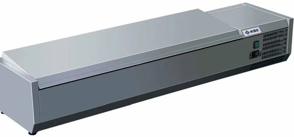 Kühlaufsatz RX 1410 mit CNS Deckel, 1400x395x280 mm, 5x GN 1/3