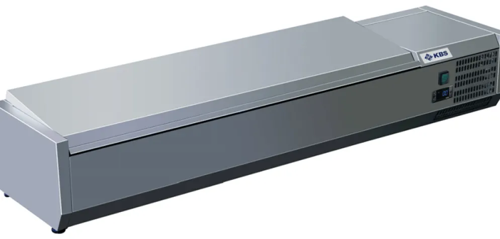 Kühlaufsatz RX 1510 mit CNS Deckel, 1500x395x280 mm, 6x GN 1/3
