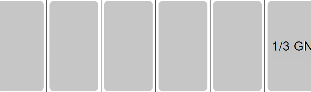 Kühlaufsatz RX 1510 mit CNS Deckel, 1500x395x280 mm, 6x GN 1/3