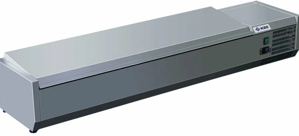 Kühlaufsatz RX 2010 mit CNS Deckel, 2000x395x280 mm, 9x GN 1/3