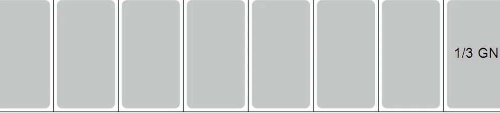 Kühlaufsatz RX 1800, 1800x395x435 mm, für 8x GN 1/3