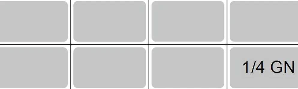 Kühlaufsatz RX 1600, 1600x395x435 mm, für 7x GN 1/3