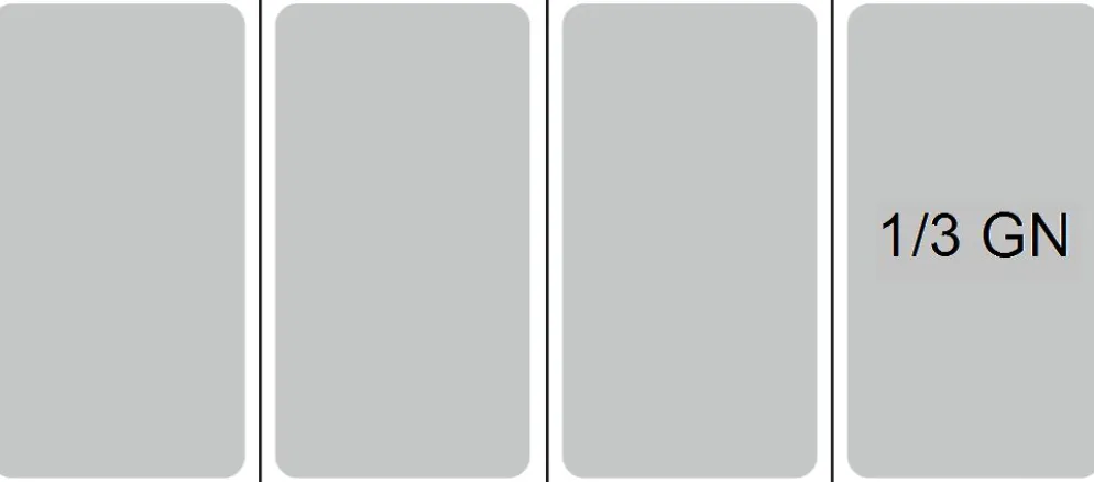 Kühlaufsatz RX 1200, 1200x395x435 mm, für 4x GN 1/3