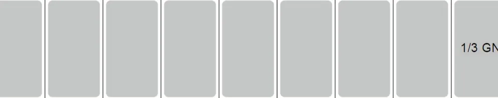 Kühlaufsatz RX 2000, 2000x395x435 mm, für 9x GN 1/3