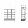 Kühlschrank 3 Glastüren FCU-1200, 1065L, 1600x610x1973mm