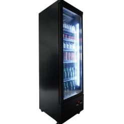 Kühlschrank mit 1 Glastür Schwarz 620 mm