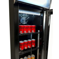 Kühlschrank mit Glastür Small schwarz 105 L, 360x422x1880mm