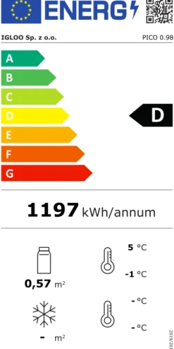 Kühltheke Kühlvitrine Nika 1000, Länge 1070 mm, Schwarz