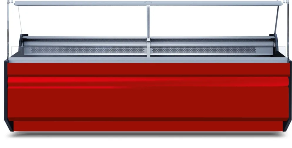 Kühltheke PICO statische Kühlung rot schwarz 1500x860x1220mm