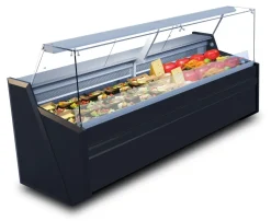 Kühltheke PICO statische Kühlung schwarz 2040x860x1220mm